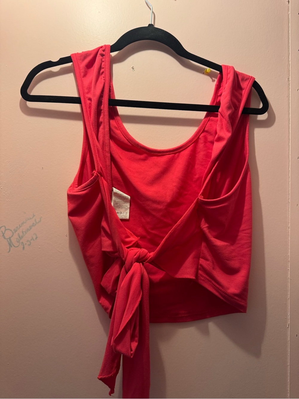 Women’s Coral Tie-Front Tank Top